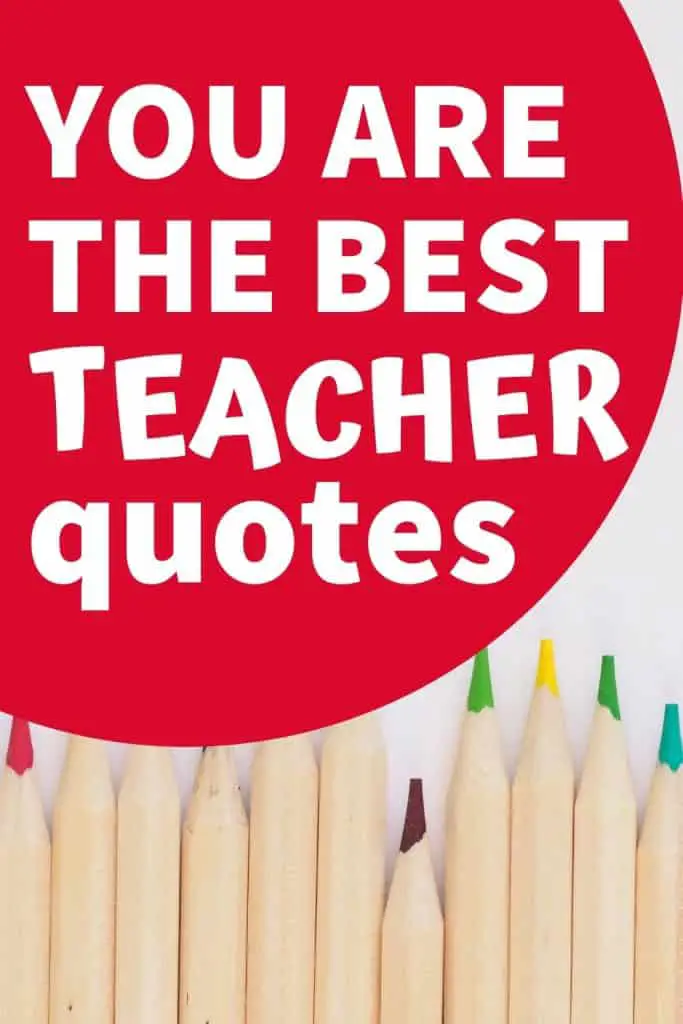 Pencils with the text overlay saying, "You are the best teacher quotes."