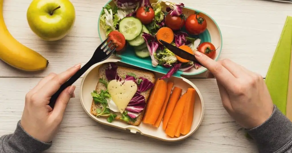 Meal prepping lunches as part of a teacher self care challenge.