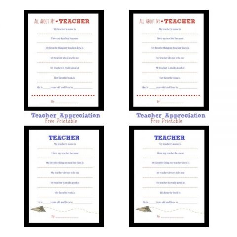 Free Teacher Appreciation Printables | Healthy Happy Teacher