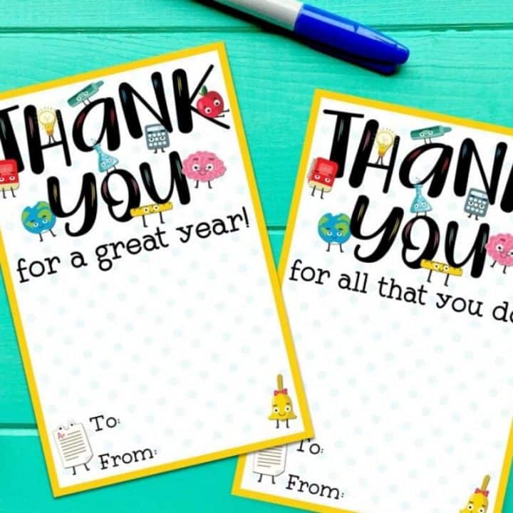Free teacher appreciation printables | Healthy, happy teacher