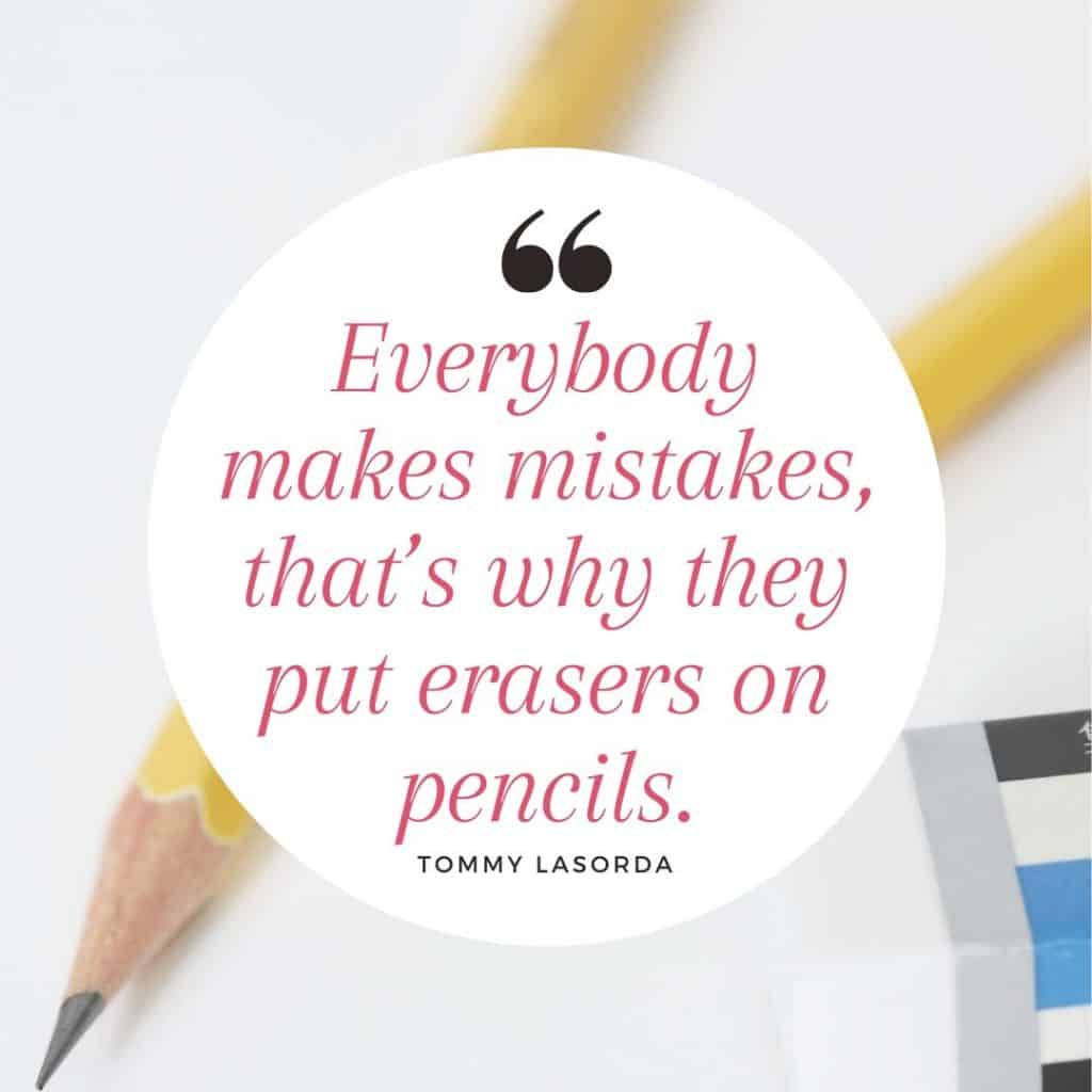 Quotes about pencils with a pencil and an eraser in the background.