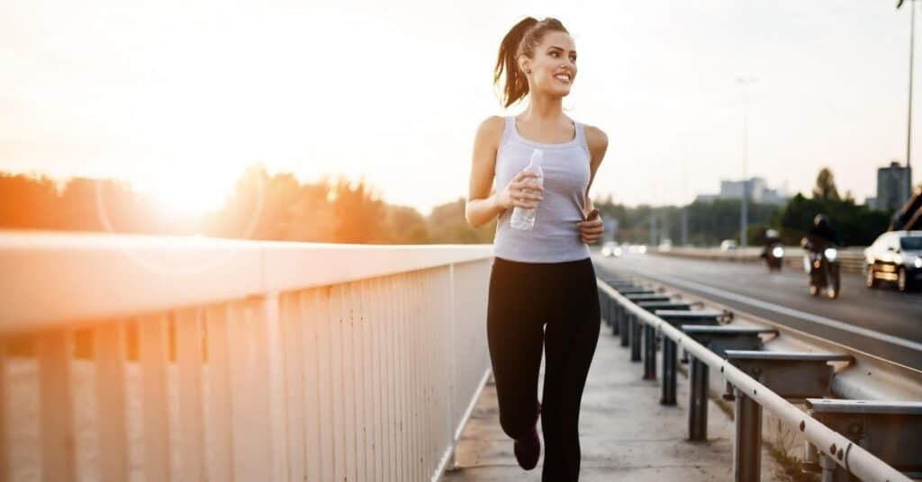 Woman running.